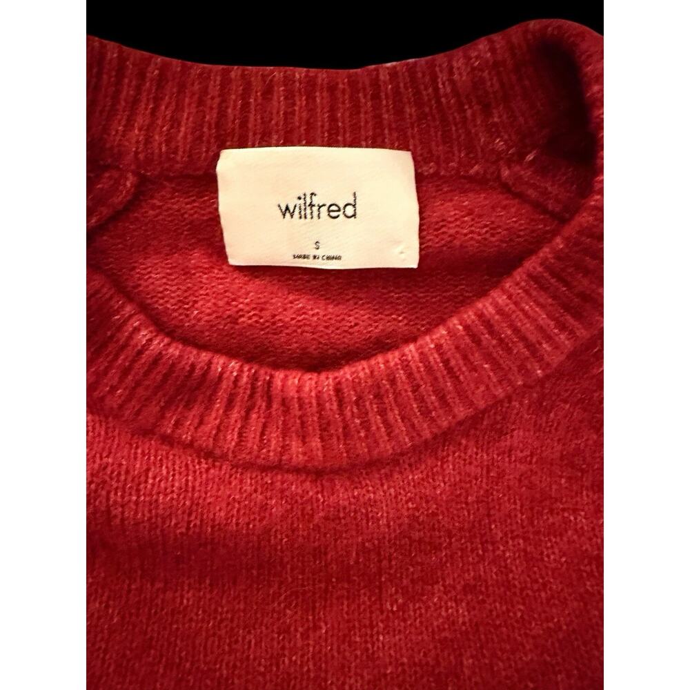 Wilfred by Aritzia SoftSpoke™ Sonder Sweater – Wine Red / Flashing Red Size S - Picture 2 of 4